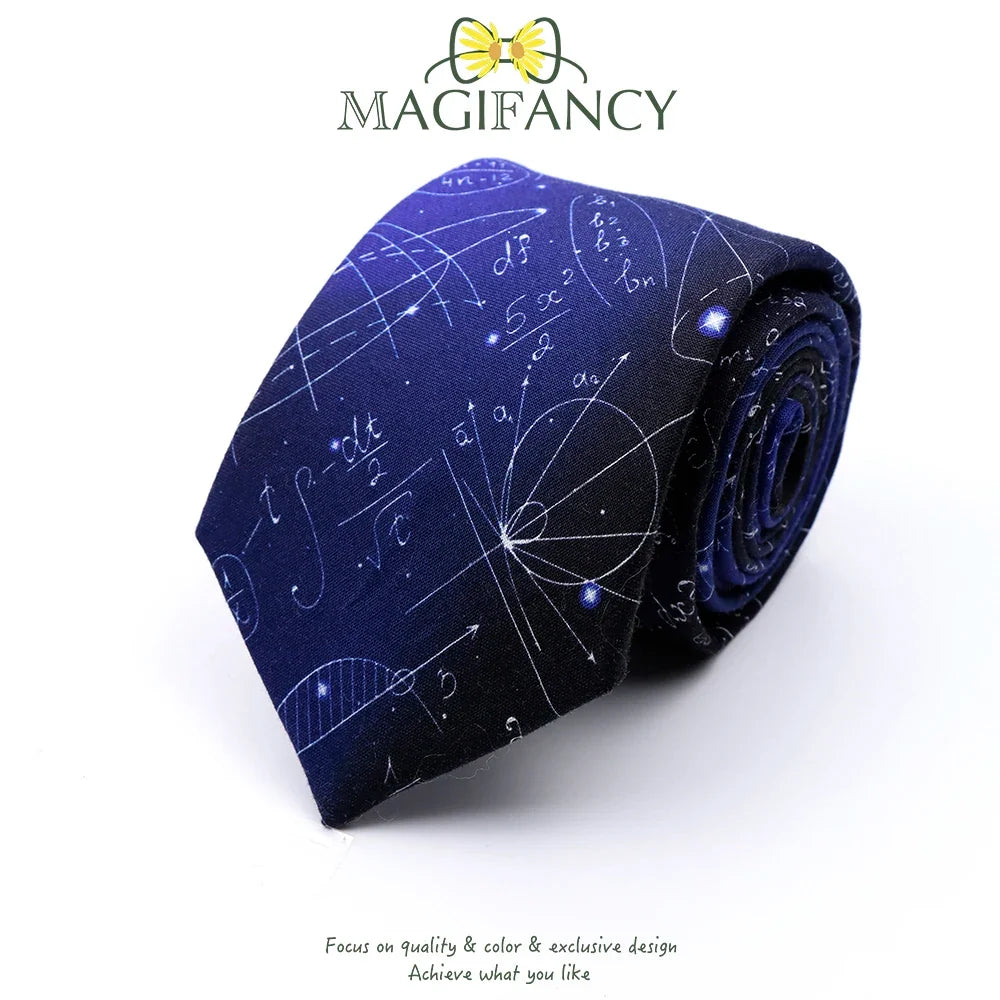 100%Cotton 8cm Tie Math Sciences Astronomy Physical Chemistry