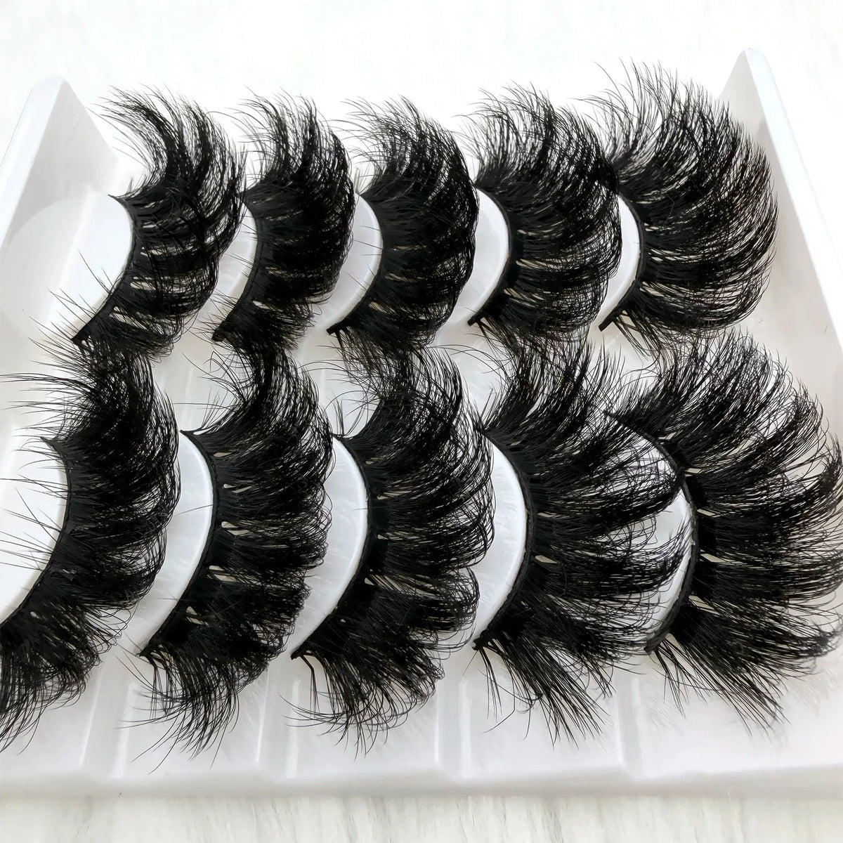 5 Pairs 3D Faux Mink Lashes Dramatic Volume Thick Lashes Fluffy Natural False Eyelashes Thick Dramatic Faux Mink Eyelashes