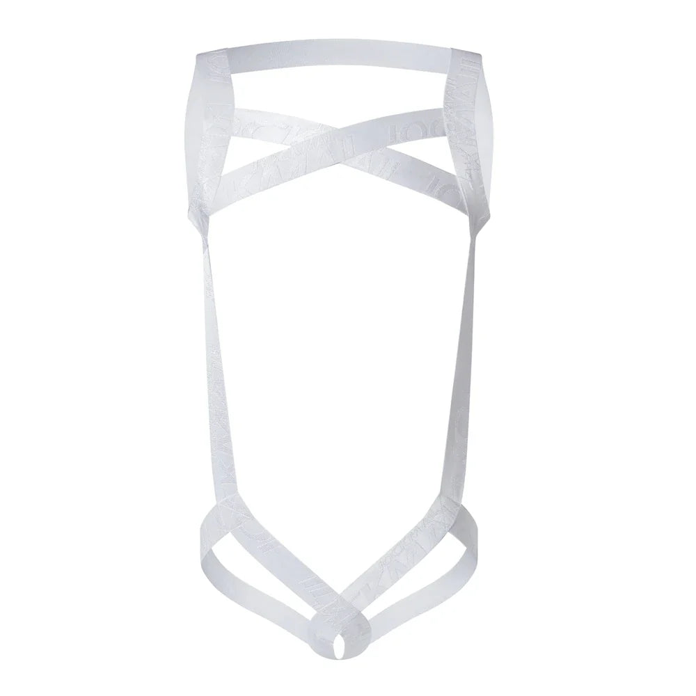 Sexy Lingerie Man Harness Chest Bodysuit Fetish Men Hollow Out Bondage Jockstrap Gay Underwear Men's Jumpsuit Ring Strap Fun