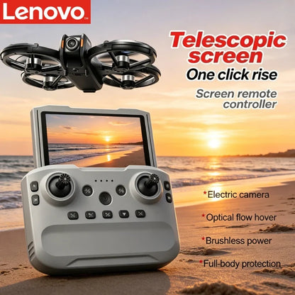 Lenovo M5 Foldable Drone 4K 8K HD Camera 4.3 Inch Screen Remote Brushless Motor Long Endurance RC Quadcopter Aerial Photography