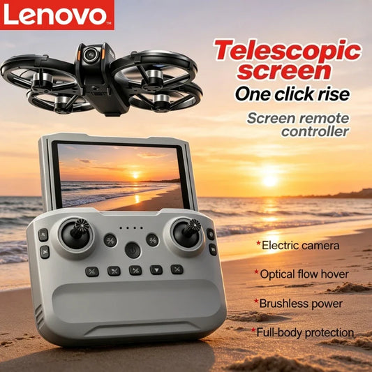 Lenovo M5 Foldable Drone 4K 8K HD Camera 4.3 Inch Screen Remote Brushless Motor Long Endurance RC Quadcopter Aerial Photography