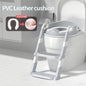 Portable Children's Toilet Seat Stairway Adjustable Baby Toilet Folding Stand Step Stool Toilet Seat Ring with Nonslip Pad
