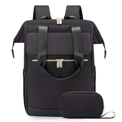 Cream Color Women Travel Laptop Backpack Large Capacity Multi-Piece Luggage Bag Simple Versatile Shoulder School Bag Travel Bags