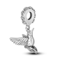 Charms Bead 925 Sterling Silver Pink Butterfly Luminous Firefly Dangle