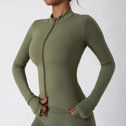 Women Zip Long Sleeve Sports Jacket