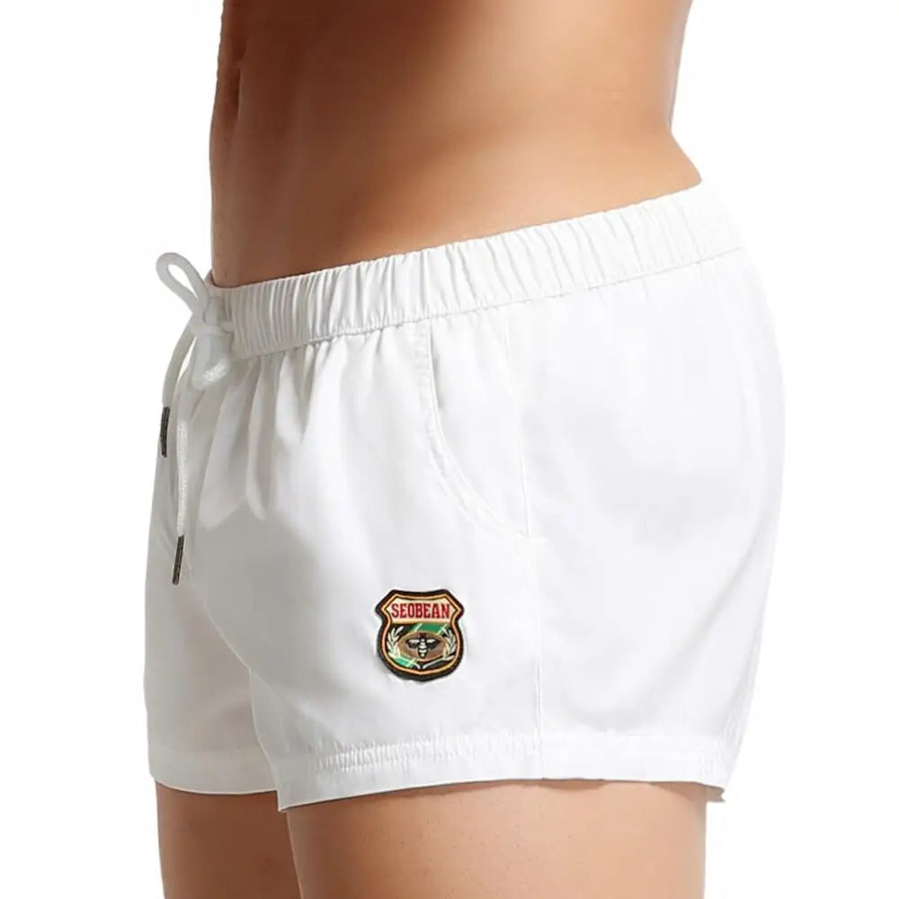 SEOBEAN Men's Summer Beach Shorts Swimwear Trunks Board Short Pants Male Gym Shorts Swim Surf Fitness Quick Dry Shorts