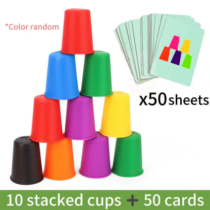 Montessori Mini Stack Cup Color Matching Game