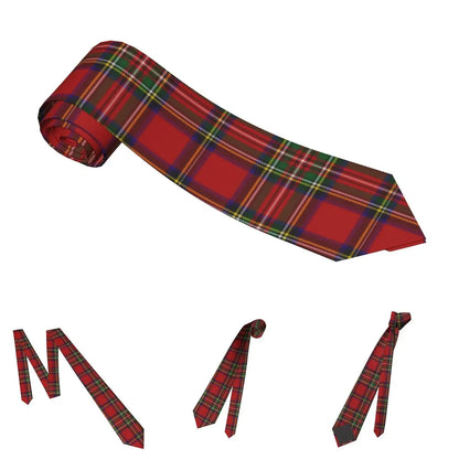 Scottish Stripes Pattern Unisex Neckties Skinny Polyester 8 cm Narrow Neck Ties for Men Suits Accessories Gravatas Gift