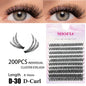 MIOFIA DIY Eyelash Clusters Fluffy Natural Anime Lashes 8-14mm Mixed Length Large capacity 3D Russian Volume Eyelash Extension