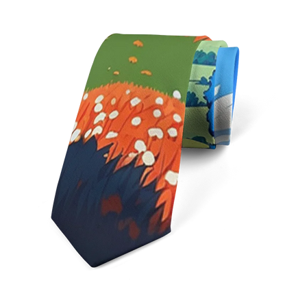 Classic oil painting high-quality printing, novel tie personalized wedding party shirt accessories Harajuku fashion unisex tie