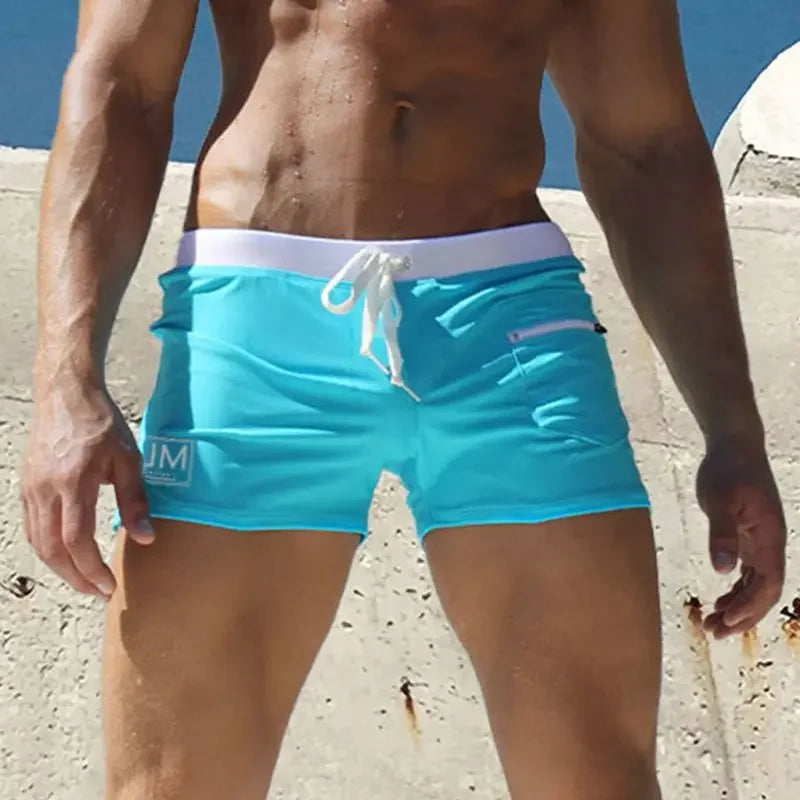 Fashion  Men Boxer Shorts Home Pants Sports Fitness Shorts Nylon Quick Drying Male Underpants Underwear Swimming Beach Shorts
