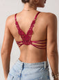 Butterfly lace Backless Style sexy bras Fashion Comfortable women's bra Front closure push-up bra