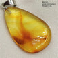 Natural Amber Pendant From Baltic Flower Yellow Amber Water Drop Women Men Jewelry Reiki Stone Women Men AAAAAAA