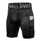 Compression Shorts Men with Pocket, Spandex Running Shorts Sport Athletic Workout Performance Underwear