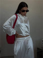 2026spring Autumn New Satin Women's Sports Suit Fashion Zipper Long