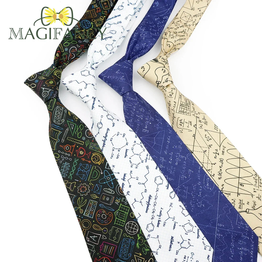100%Cotton 8cm Tie Math Sciences Astronomy Physical Chemistry