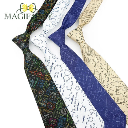100%Cotton 8cm Tie Math Sciences Astronomy Physical Chemistry