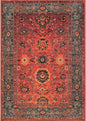 Turkish Style Red Rugs Classic Style Carpet Non Slip Living Room Rug Popular Modern Rug Ottoman Style Boho Rug Entrance Door Mat