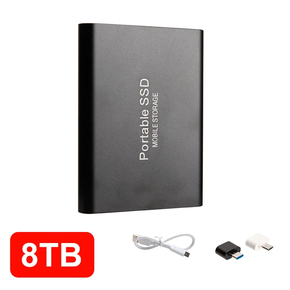 16TB High‑speed Portable External SSD USB 3.1 Type‑c External Hard