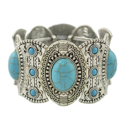 Bohemian Tribal Ethnic Bracelet Indian Vintage Turquoise Gypsy Boho Bangle Festival Travel Women Men Turkish African Jewelry