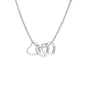 Lemegeton Customize Name Love Necklace 1-4 Heart Pendant Personalized Engraved Name Stainless Steel Jewelry Couple Family Gifts