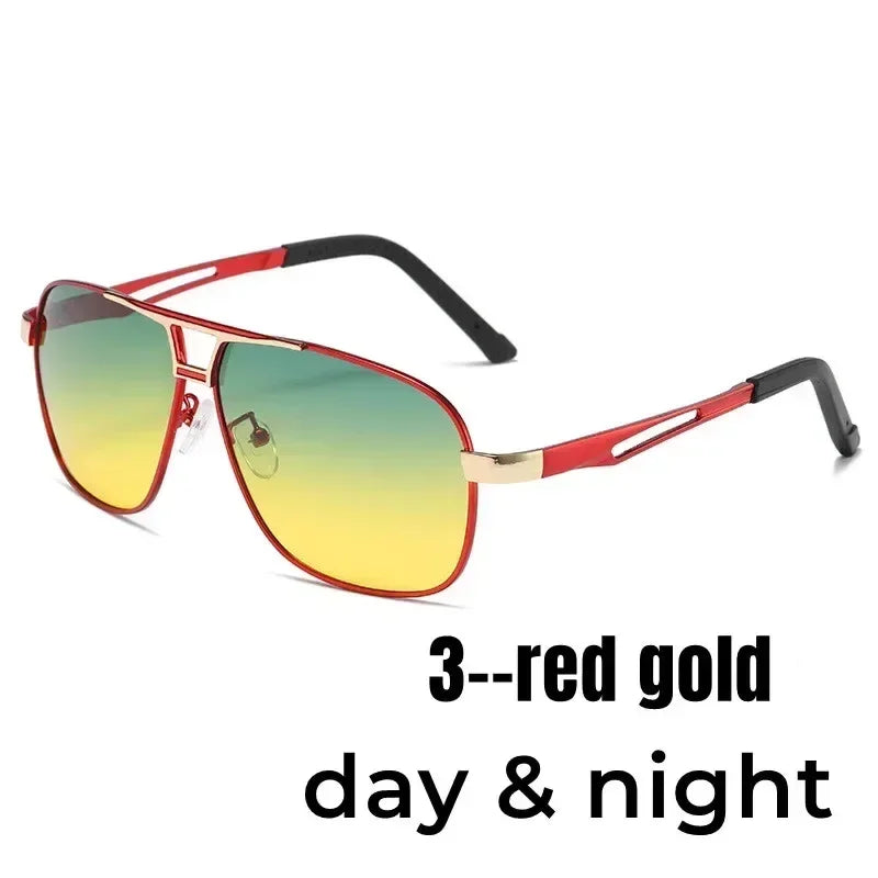 2024 UV400 Polarized Sunglasses Men Women Outdoor Discoloration Eyewear Men Trendy Photochromic Night Vision Sun Glasses
