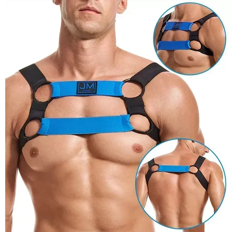 Gay Man Harness Sissy Fetish Man Rave Costumes Lingerie Sexy Open Ass Breast Hot Sexual Body Belt Temptation Party Exotic Tanks