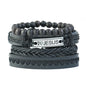Modyle Multi-layer Gothic Leather Bracelet Set Punk Viantage Wings Charms Handwoven Bracelets for Men Jewelry Gifts