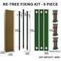 1SET Tree Stake Kits, Tree Stakes and Supports Kits for Young Trees Against Bad Weafor Newly Planted Tree Strap Garden Accessori