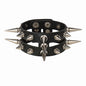 Punk Bracelets PU Leather Studded Bracelet Adjustable Goth Cuff Bracelet Gothic Rivet Buckle Wristband for Men Women Emo Jewelry