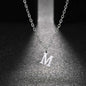 26 Letters A-Z Initial Pendant Necklaces for Women,Alphabet Pendant Rolo Chain Necklace,Simple Fashion Collar Jewelry Gift
