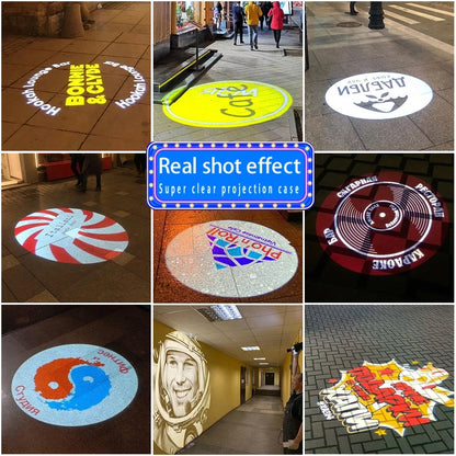 Advertising Gobo Projector Custom Logo Lights Outdoor LED Projector Ip67 Hd Rotating Customize Logo Projector Door Light Wedding