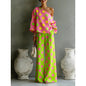Bohemian Fashion Polka Dot Print Two-Piece Set Woman's Foreign Style