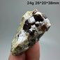 Natural Dark Brown Andradite Garnet Cluster Raw Crystal Mineral Specimen Calcite Matrix Healing Stone Home Decoration