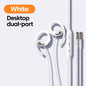 3.5mm/Type-C Wired Headphones Hook-on Ear HD Noise Cancelling Call Earphones With Dual Mic Headset For Cellphone Computer Earbud