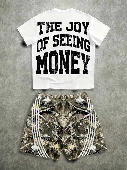 Men's 3D Print Summer Short-Sleeve Set