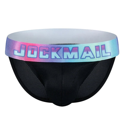 Sexy Men Underwear Brief Underpants Gay Men's Bikini Slip Men's Tanga String Thong Jockstrap Quick Dry Nylon Mesh Breathable
