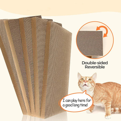 Durable Cardboard Cat Scratching Pad with Cat Bed Combo Non-Shedding All-Season Pet Bed Toy for Cats, Essential Pet Supplies