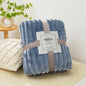 VividTwill 1pc Fluffy Coral Velvet Blanket Air-Conditioned Flannel Plush Comfortable Thickened Warm Soft Throw Blanket Bed Cover