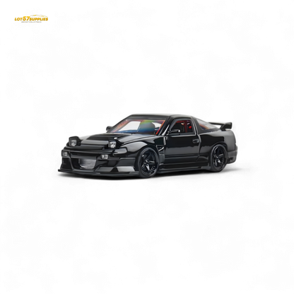 MicroTurbo 180SX Type X Metallic Black MIYABI 1:64