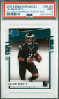 Graded 2020 Panini Chronicles Jalen Hurts #RRJAH Clearly Donruss Rated Rookie RC Football Card PSA 9 Mint
