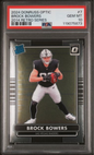 Graded 2024 Panini Donruss Optic Brock Bowers #7 2014 Retro Series Rookie RC Football Card PSA 10 Gem Mint