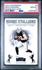 Graded 2024 Panini Contenders Brock Bowers #8 Rookie Stallions Rookie RC Football Card PSA 10 Gem Mint