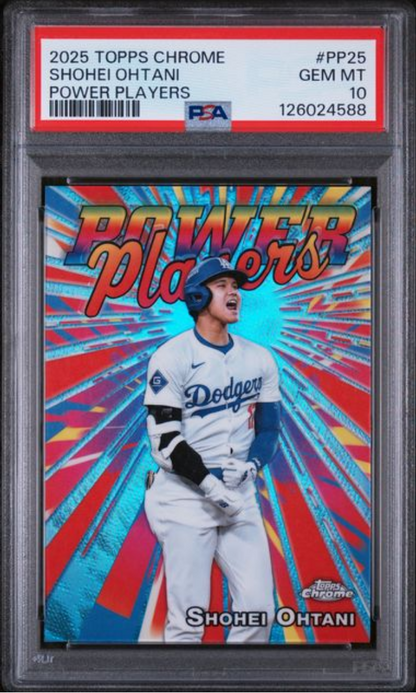 Graded 2025 Topps Chrome Shohei Ohtani #PP25 Power Players Baseball Card PSA 10 Gem Mint