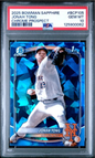 Graded 2025 Topps Bowman Sapphire Jonah Tong #BCP105 Chrome Prospects Rookie RC Baseball Card PSA 10 Gem Mint