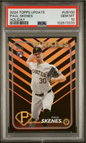 Graded 2024 Topps Update Paul Skenes #US100 Holiday Rookie RC Baseball Card PSA 10 Gem Mint