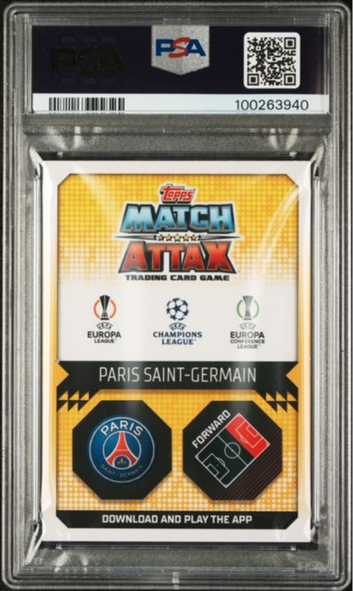 Graded 2022 Topps Match Attax UEFA League Lionel Messi #188 Soccer Card PSA 10 Gem Mint