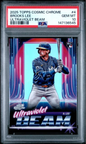 Graded 2025 Topps Cosmic Chrome Brooks Lee #4 Ultraviolet Beam Rookie RC Baseball Card PSA 10 Gem Mint