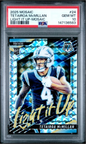 Graded 2025 Panini Mosaic Tetairoa McMillan #24 Light It Up Mosaic Rookie RC Football Card PSA 10 Gem Mint