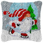 DIY Latch Hook Rug Kits Snowman Santa Claus Hat Embroidery Cushion Pillow Cover